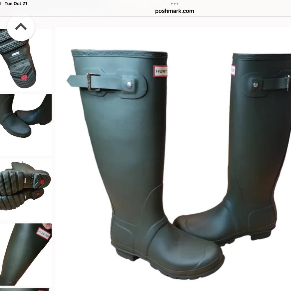 Hunter Huntress Field Boot Green Olive Size 9